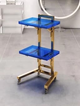 Japanese Style Barber Shop Trolley Storable Simplicity Modern Trolley Designer Multifunctional Furniture Pousser Un Chariot Hbsc