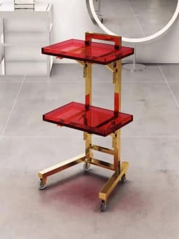 Japanese Style Barber Shop Trolley Storable Simplicity Modern Trolley Designer Multifunctional Furniture Pousser Un Chariot Hbsc