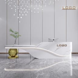 Minimalist Modern Reception Desks Beauty Luxury Salon Unique Wood Reception Desks Organizers Simple Escritorio Office Furniture