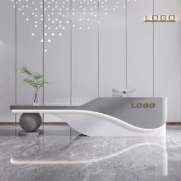 Minimalist Modern Reception Desks Beauty Luxury Salon Unique Wood Reception Desks Organizers Simple Escritorio Office Furniture
