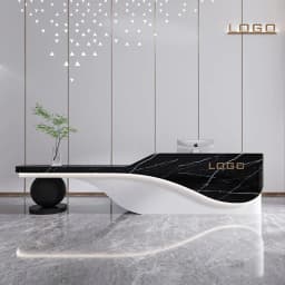 Minimalist Modern Reception Desks Beauty Luxury Salon Unique Wood Reception Desks Organizers Simple Escritorio Office Furniture