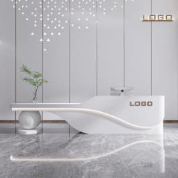 Minimalist Modern Reception Desks Beauty Luxury Salon Unique Wood Reception Desks Organizers Simple Escritorio Office Furniture