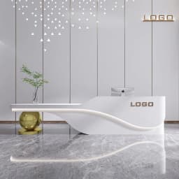 Minimalist Modern Reception Desks Beauty Luxury Salon Unique Wood Reception Desks Organizers Simple Escritorio Office Furniture
