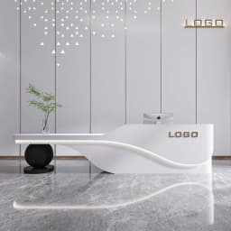 Minimalist Modern Reception Desks Beauty Luxury Salon Unique Wood Reception Desks Organizers Simple Escritorio Office Furniture