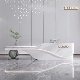 Minimalist Modern Reception Desks Beauty Luxury Salon Unique Wood Reception Desks Organizers Simple Escritorio Office Furniture