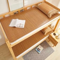 Summer Bamboo Mat Ice Silk Mattress Naked Sleeping Students Dormitory Single Mattress Home Folding Grass Mat Natural Bamboo Mat