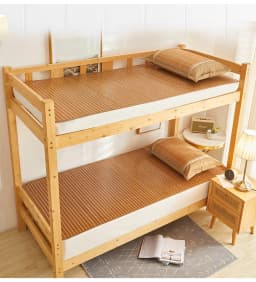 Summer Bamboo Mat Ice Silk Mattress Naked Sleeping Students Dormitory Single Mattress Home Folding Grass Mat Natural Bamboo Mat