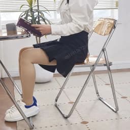 Modern Simple Acrylic Transparent Folding Chair Portable Dining Leisure Chair for Home Living Room Balcony