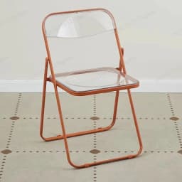 Modern Simple Acrylic Transparent Folding Chair Portable Dining Leisure Chair for Home Living Room Balcony