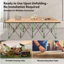 Heavy Duty Spider Workbench 6 8 Legs, Folding Stand for Full Board Cutting, Quick No Tool Setup, Woodworking Garage Support