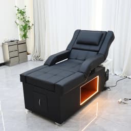 Lifting Type Shampoo Bed with Fumigation, Head SPA Hair Washing Salon Thai Massage Table with Foot Massage Basin, Customization