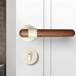 North American Black Walnut Indoor Bedroom Door Lock Solid Wood Door Universal Magnetic Silent Door Lock