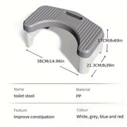 Adjustable Squatting Toilet Stool Ergonomic Design, Comfortable Aid for Kids, Adults, and Pregnant Women