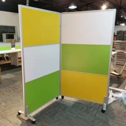 Foldable Portable Office Partition, Movable Room Divider Screen, Aluminum Alloy Frame, Workshop Workstation Privacy Panel