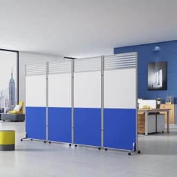 Foldable Portable Office Partition, Movable Room Divider Screen, Aluminum Alloy Frame, Workshop Workstation Privacy Panel