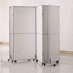 Foldable Portable Office Partition, Movable Room Divider Screen, Aluminum Alloy Frame, Workshop Workstation Privacy Panel