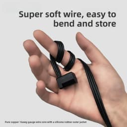 Computer Power Supply 90 Degree Elbow Extension Cable Ultra-thin and Ultra Soft Male and Female Plug Three Hole C13 To C14