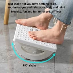 Portable Foot Stool with Massage Rollers Under Desk Ergonomic Support for Home and Office