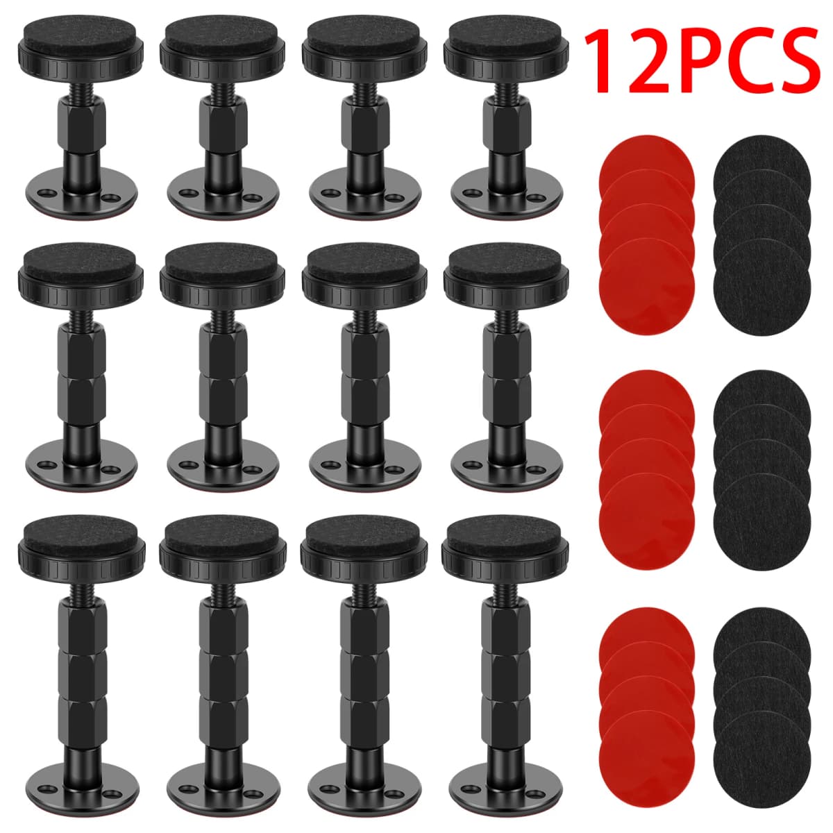 12 Pcs Bed Frame Anti Shake Tool Adjustable Threaded Headboard Stopper Bedside Cabinet Sofa Funiture Stabilizer Fixator