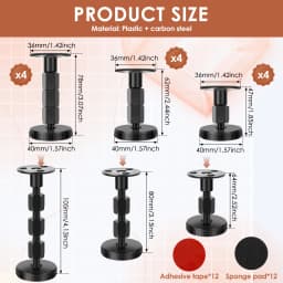12 Pcs Bed Frame Anti Shake Tool Adjustable Threaded Headboard Stopper Bedside Cabinet Sofa Funiture Stabilizer Fixator