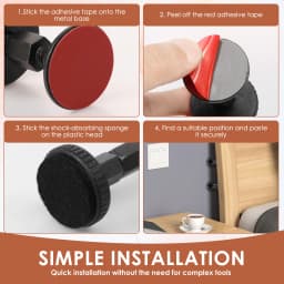 12 Pcs Bed Frame Anti Shake Tool Adjustable Threaded Headboard Stopper Bedside Cabinet Sofa Funiture Stabilizer Fixator
