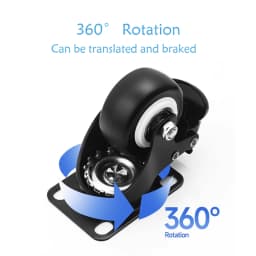 1.5-5 Inch Polyurethane Swivel Caster M6/M8-M12 Screw For Furniture Wheel Caster Wheels 360° Caster Wheel Industrial With Brake