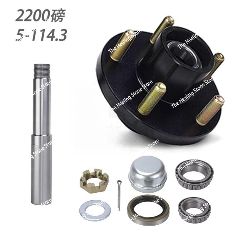 Egotrailer PCS 5-114.3 3500lbs Unbrake Trailer Half Axle Shaft Trailer Hubs Trailer Parts Price for Pair