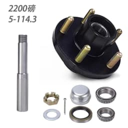Egotrailer PCS 5-114.3 3500lbs Unbrake Trailer Half Axle Shaft Trailer Hubs Trailer Parts Price for Pair