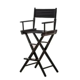 Solid Wood Director Chair Canvas Folding Leisure Home Bar Counter Office Chair Outdoor Makeup Chair Fishing Props High Feet