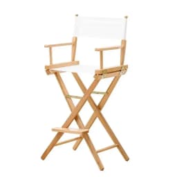 Solid Wood Director Chair Canvas Folding Leisure Home Bar Counter Office Chair Outdoor Makeup Chair Fishing Props High Feet