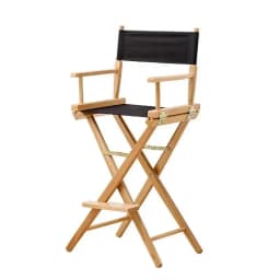 Solid Wood Director Chair Canvas Folding Leisure Home Bar Counter Office Chair Outdoor Makeup Chair Fishing Props High Feet