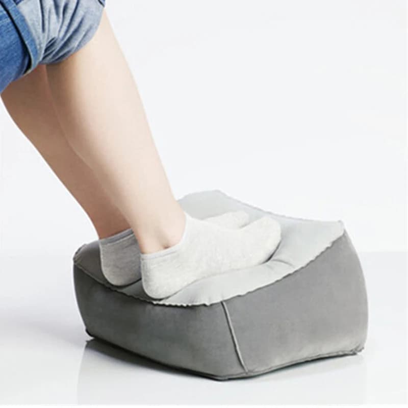 1-Piece Inflatable Footrest Pad for Home Travel And Work Portable Adjustable Backrest Foot Pillow