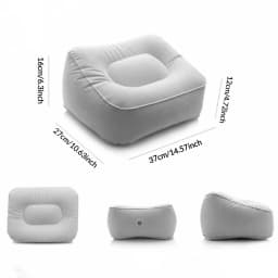 1-Piece Inflatable Footrest Pad for Home Travel And Work Portable Adjustable Backrest Foot Pillow