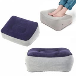 1-Piece Inflatable Footrest Pad for Home Travel And Work Portable Adjustable Backrest Foot Pillow