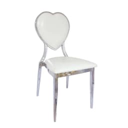 Outdoor Wedding Event Heart Soft Bag Backrest Backrest Chair Reception Chair Hotel Restaurant Stainless Steel Silver Plated Dini