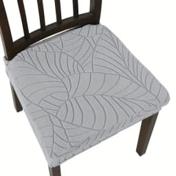 1/4pcs Jacquard Chair Seat Covers Stretch Pure Color Chair Cover Removable Upholstered Seat Cushion Slipcover for Home Party
