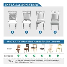 1/4pcs Jacquard Chair Seat Covers Stretch Pure Color Chair Cover Removable Upholstered Seat Cushion Slipcover for Home Party