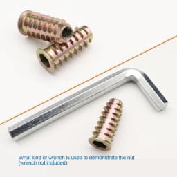 10-100Pcs M4 M5 M6 M8 M10 Zinc Alloy Thread for Wood Insert Nut Flanged Hex Drive Head Furniture Nuts Selection Length 6-30mm