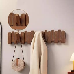 Solid Wood Coat Racks Creative Piano Key Hanging Clothes Rack Home Wall Multi -hook Coat Hook Hall Hanger Storage Furniture