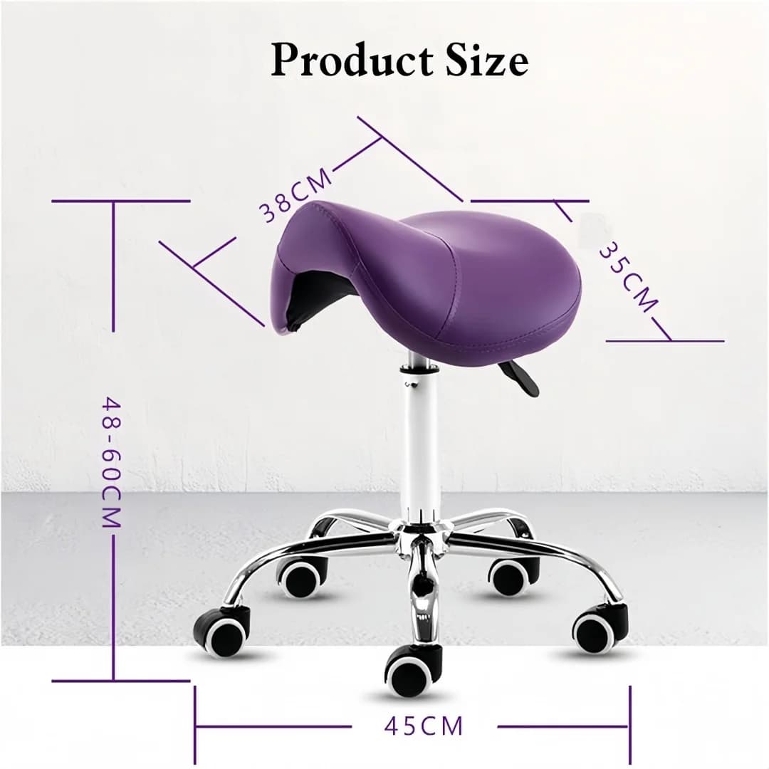 Ergonomic Saddle Stool Adjustable Swivel Chair For Barber Tattoo Massage Nail Technician Workshop Office Rolling Task Chair