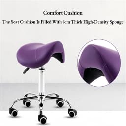 Ergonomic Saddle Stool Adjustable Swivel Chair For Barber Tattoo Massage Nail Technician Workshop Office Rolling Task Chair