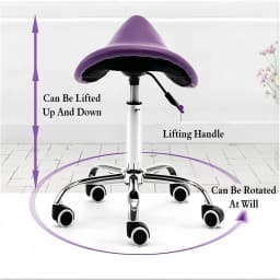 Ergonomic Saddle Stool Adjustable Swivel Chair For Barber Tattoo Massage Nail Technician Workshop Office Rolling Task Chair