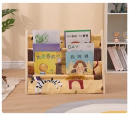 Household Solid Wood Floor To Ceiling Bookshelf Removable Multi-Layer Storage Bookshelf Children'S Picture Book Storage Rack