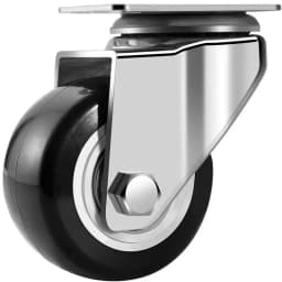 304 Stainless Steel Swivel Casters Silent Wheels 1.5/2/3/4/5 Inch Load-Bearing Hand Truck Small Wheels Pulley Flatbed Cart