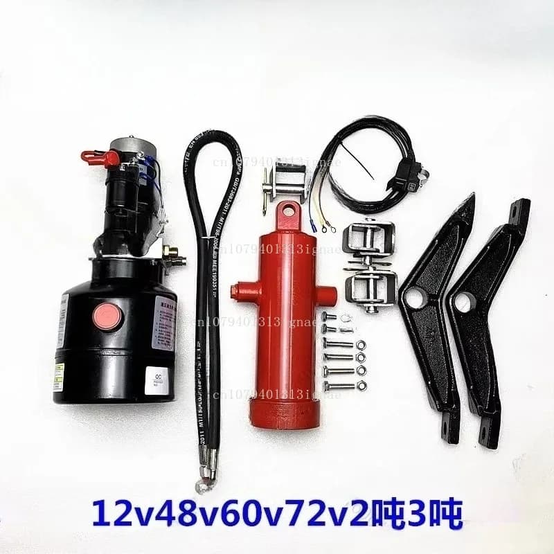 Electric Fuel Vehicle Modification Hydraulic Dump Tipping Bucket Electronically Controlled Lifting 12V60V72V48V