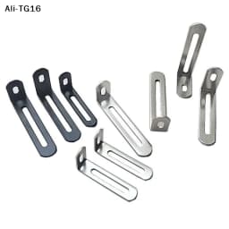 【Y6】10Pcs Hardware Accessories Black & Silver L-shaped Adjustable Angle Brackets Suitable For Furniture Anti Tilt Bookshelves