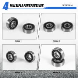 6200RS Shielded Single Row Deep Groove Ball Bearing 10Mm X 30Mm X 9Mm 2 Pieces-AT35