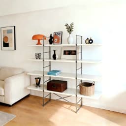 Solid Stainless Steel Bookshelf, Multi-Layer Storage Rack, Industrial & Modern Design for Home/Office