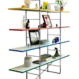 Solid Stainless Steel Bookshelf, Multi-Layer Storage Rack, Industrial & Modern Design for Home/Office