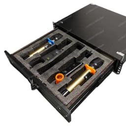 2U Cabinet Drawer with Lock Microphone Protection Cotton Air Case Accessories 19-inch Audio Cabinet Power Amplifier Shelf
